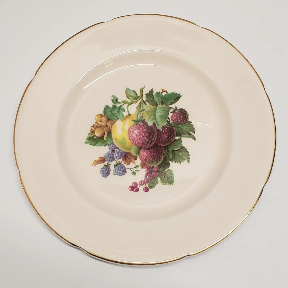 Vintage Pink Royal Grafton Fine Bone China Fruit Plate